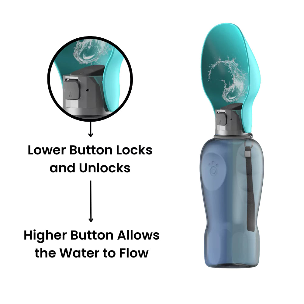 Dog Water Bottle | No Spill Leaf Funnel