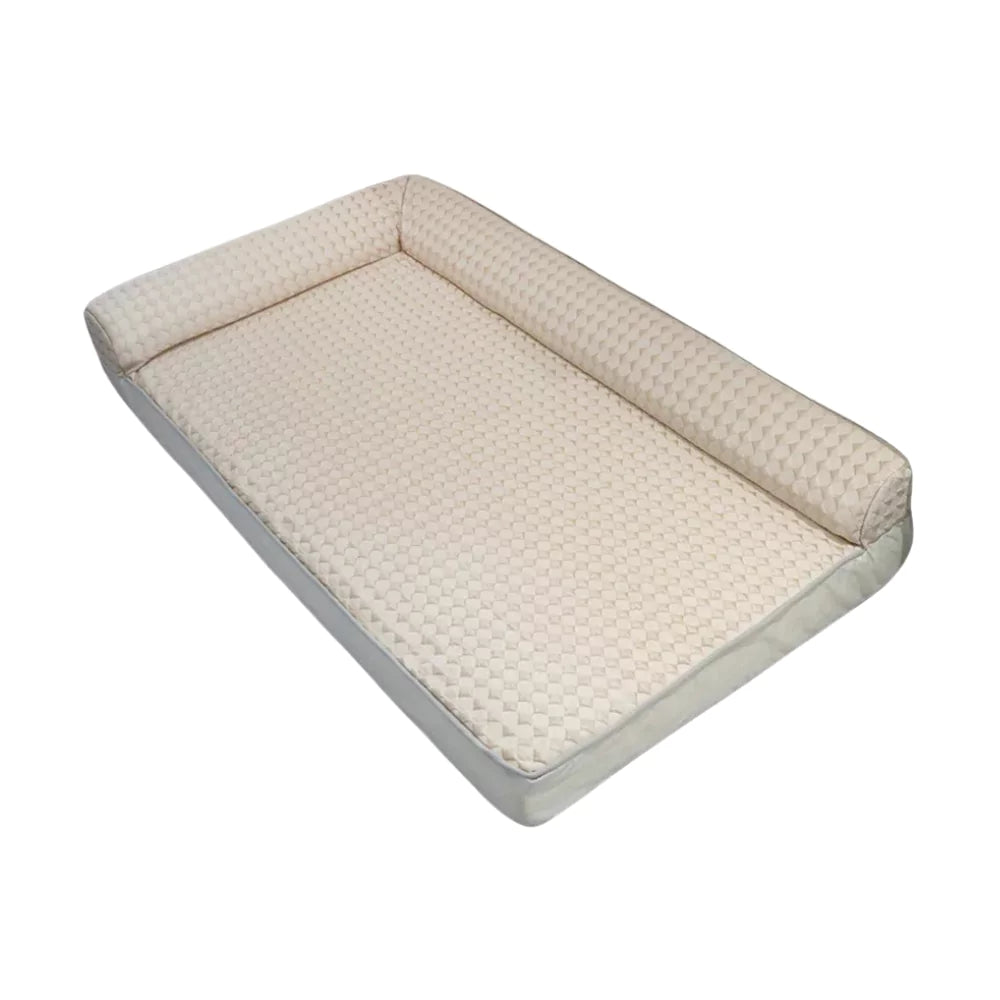 Beige All-Season Waffle Cooling Dog Bed Canine Culture