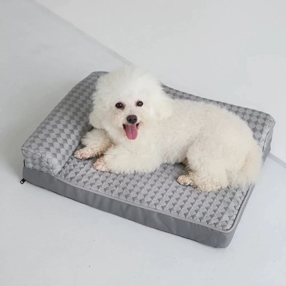 All-Season Waffle Cooling Dog Bed Canine Culture