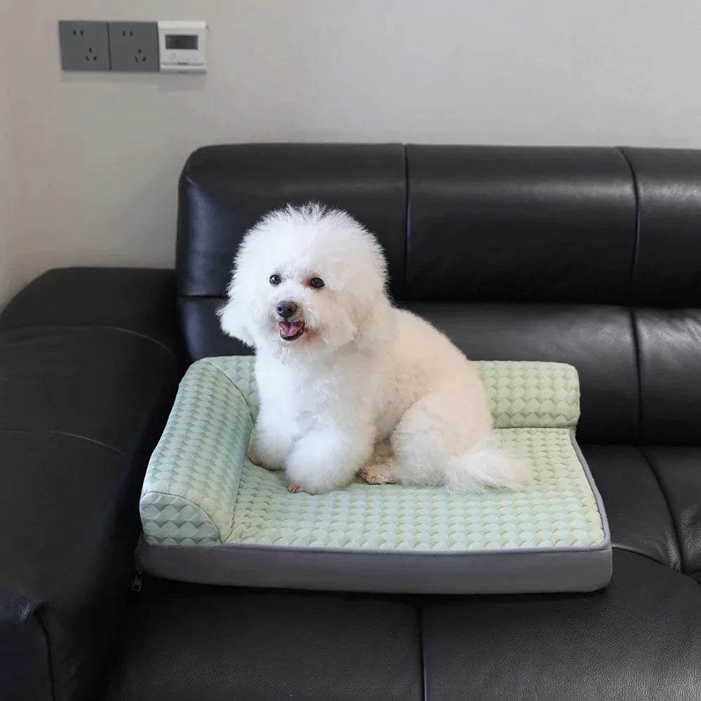 All-Season Waffle Cooling Dog Bed Canine Culture
