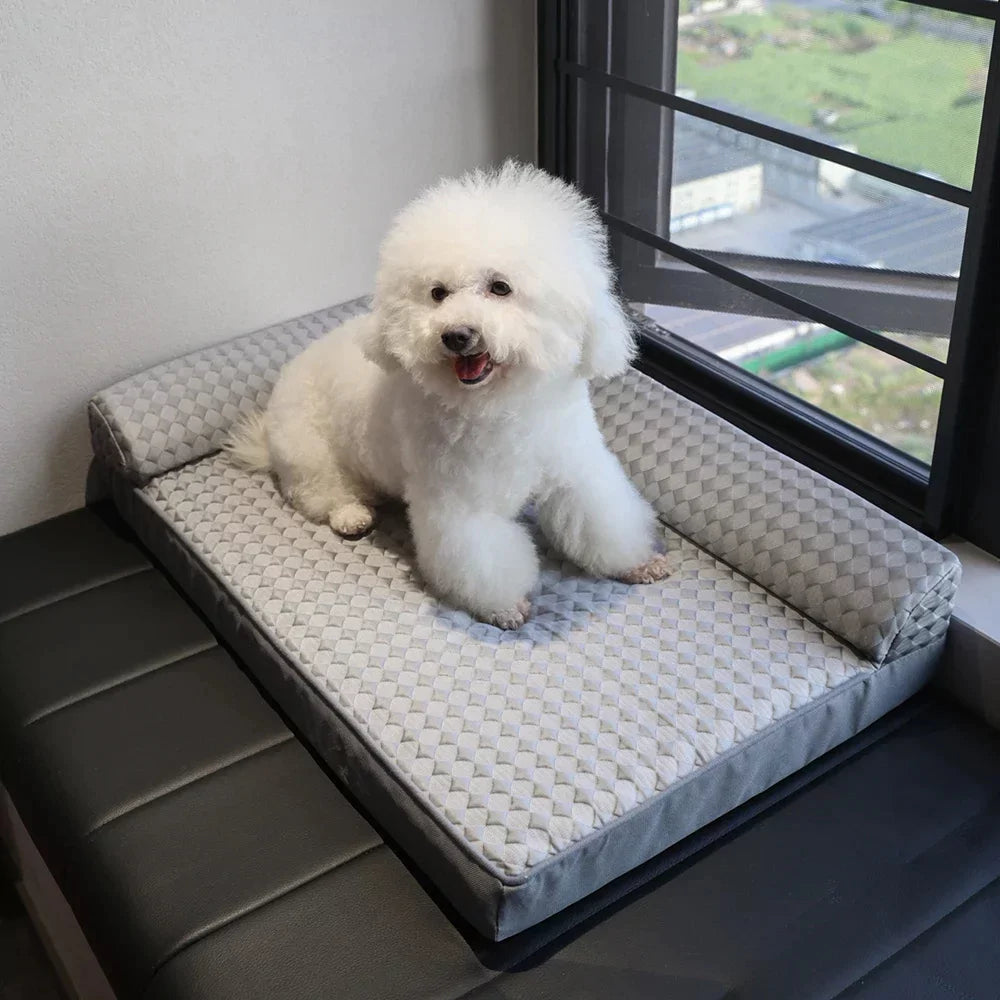 All-Season Waffle Cooling Dog Bed Canine Culture