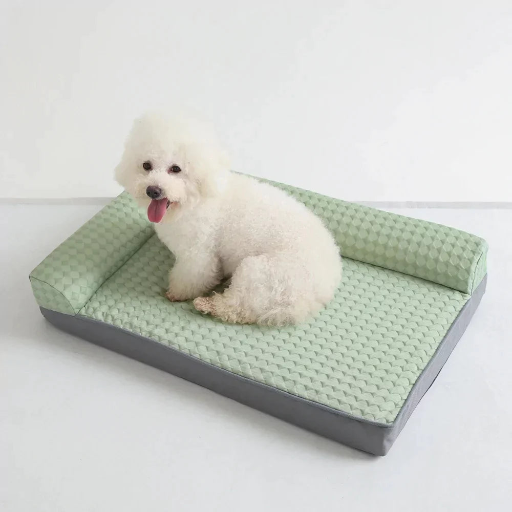 All-Season Waffle Cooling Dog Bed Canine Culture