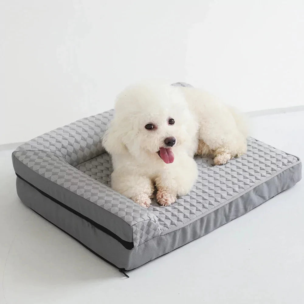 All-Season Waffle Cooling Dog Bed Canine Culture