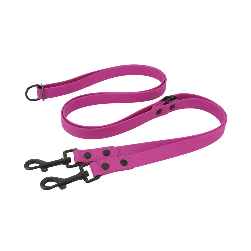 purple Black Riveted Double-Ended Dog Leash