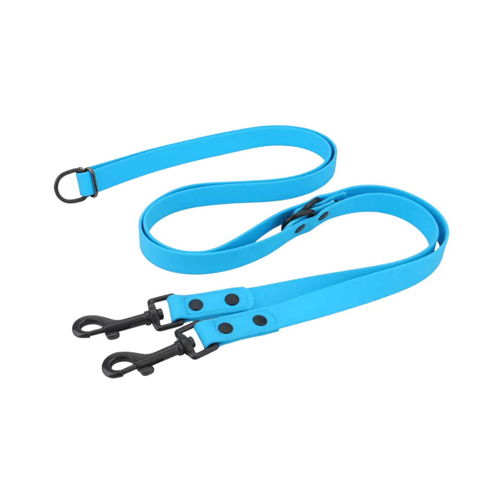 blue Black Riveted Double-Ended Dog Leash