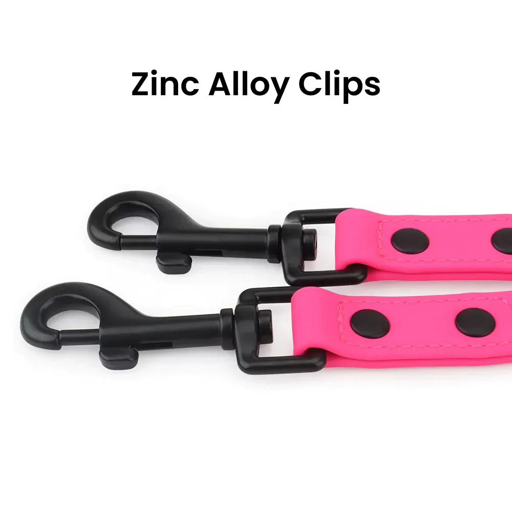 Black Riveted Double-Ended Dog Leash