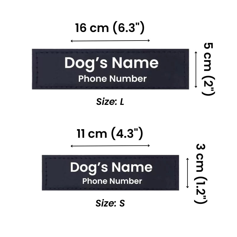 Custom Name & Number Harness Patch | Velcro