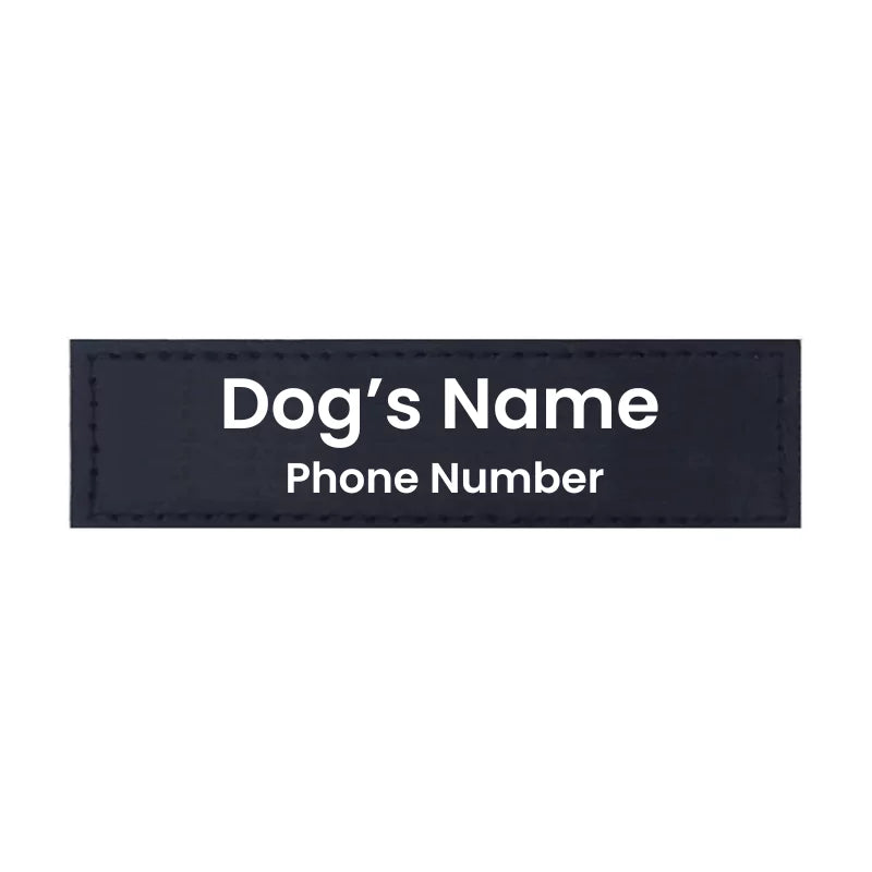 Custom Name & Number Harness Patch | Velcro