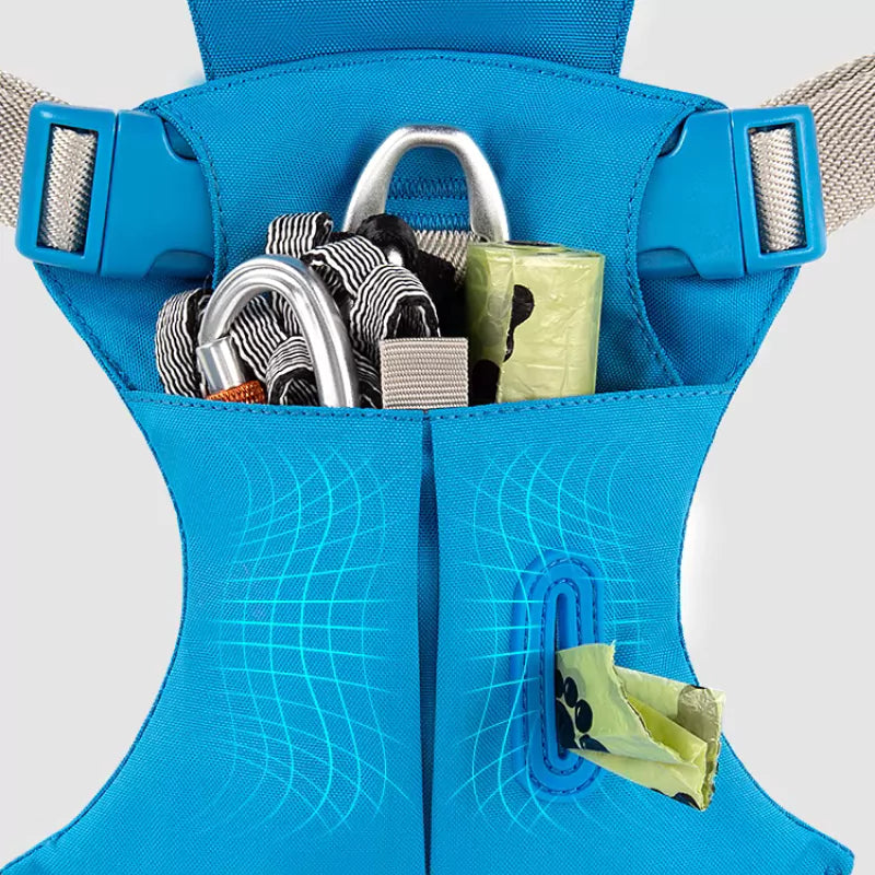 Canine Culture Cordura Exploration Dog Harness Pocket Storage Bag Dispenser Front Clip