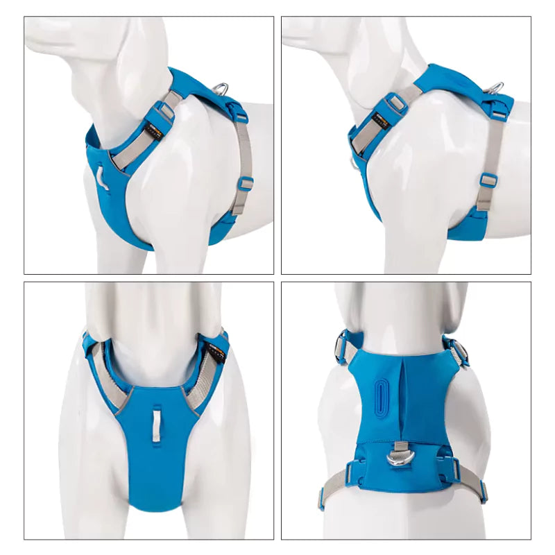 Blue Canine Culture Cordura Exploration Dog Harness Pocket Storage Bag Dispenser Front Clip