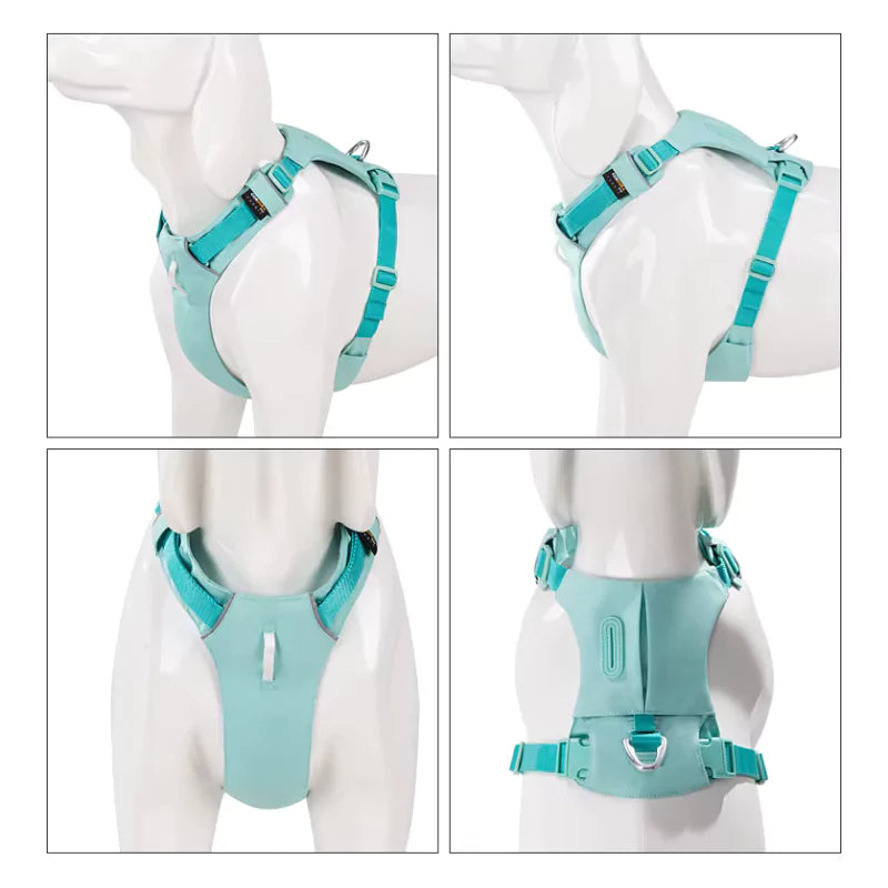 Mint Canine Culture Cordura Exploration Dog Harness Pocket Storage Bag Dispenser Front Clip