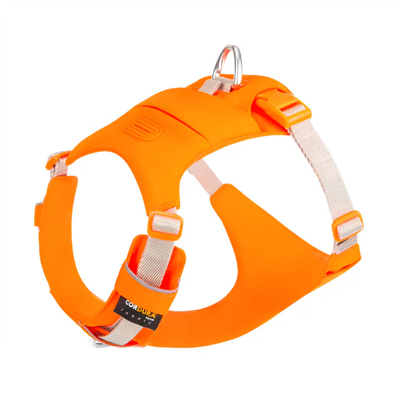 Orange Canine Culture Cordura Exploration Dog Harness Pocket Storage Bag Dispenser Front Clip