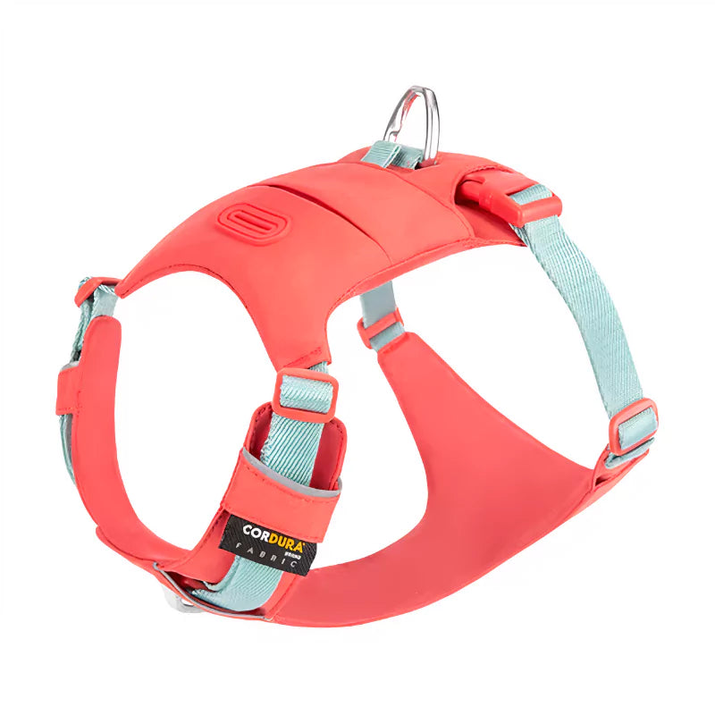 Red Canine Culture Cordura Exploration Dog Harness Pocket Storage Bag Dispenser Front Clip