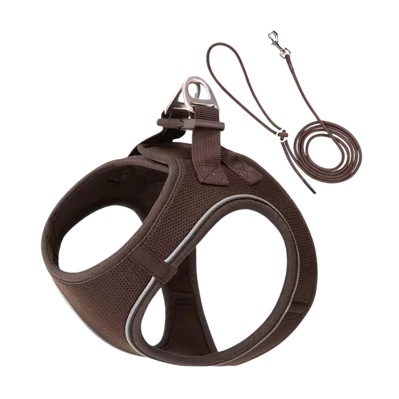 Brown Canine Culture Cordura Step-In Dog Harness Small Dog