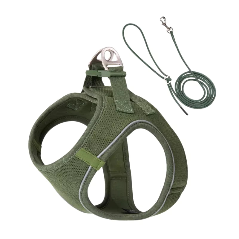 Green Canine Culture Cordura Step-In Dog Harness Small Dog