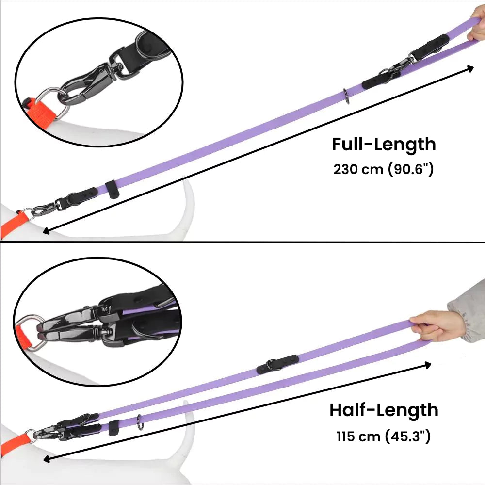 canine culture dog leash dog lead double ended two clips