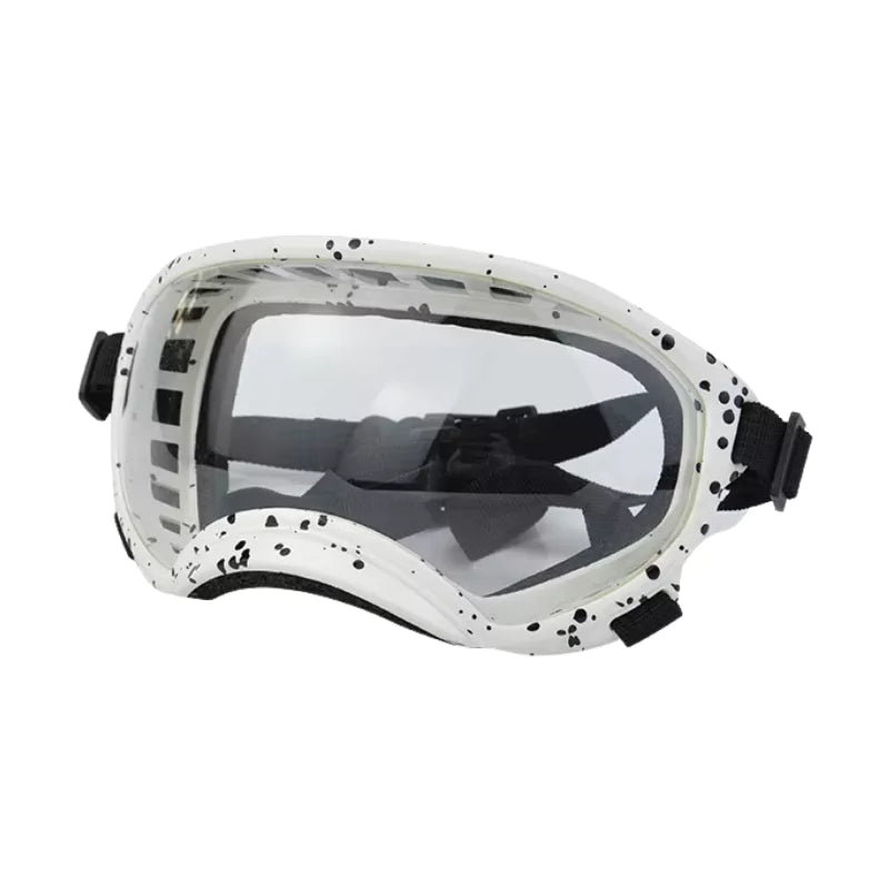 white Canine UV400 Dog Goggles Sunglasses Waterproof