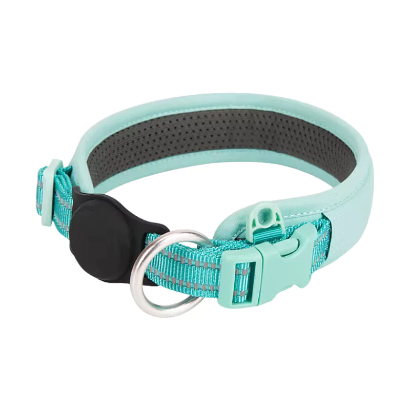 Mint Green Cordura Dog Collar AirTag Canine Culture
