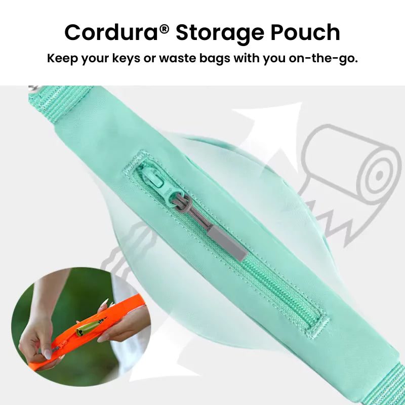 Canine Cordura Dog Leash Zip Pockets