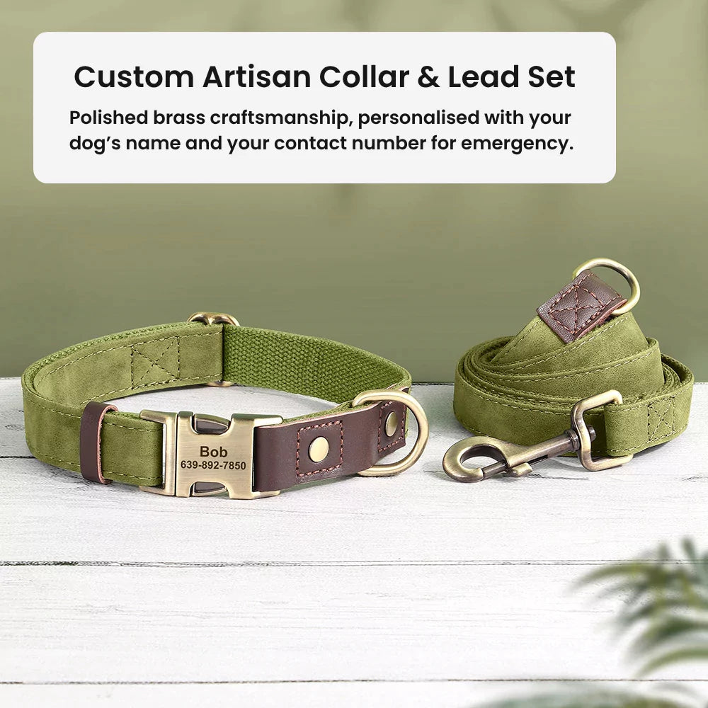 Custom Artisan Dog Collar Lead Personalised Canine Culture