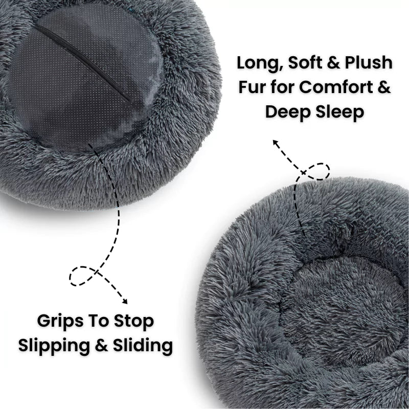 Pink Deep Sleep Donut Dog Bed | Ultra-Soft