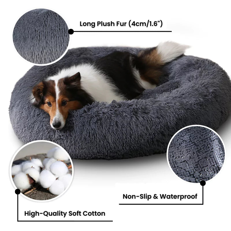 Pink Deep Sleep Donut Dog Bed | Ultra-Soft
