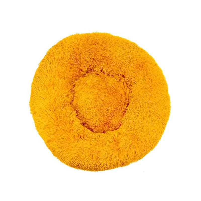Honey Yellow Deep Sleep Donut Dog Bed | Ultra-Soft