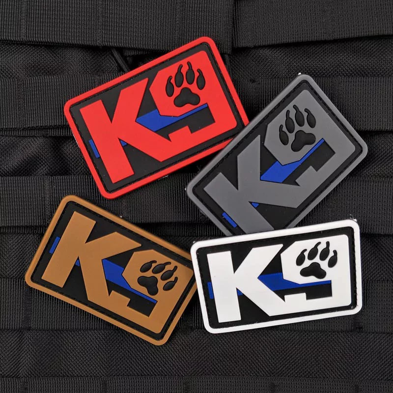 Gray K9 PVC Harness Patch | Velcro