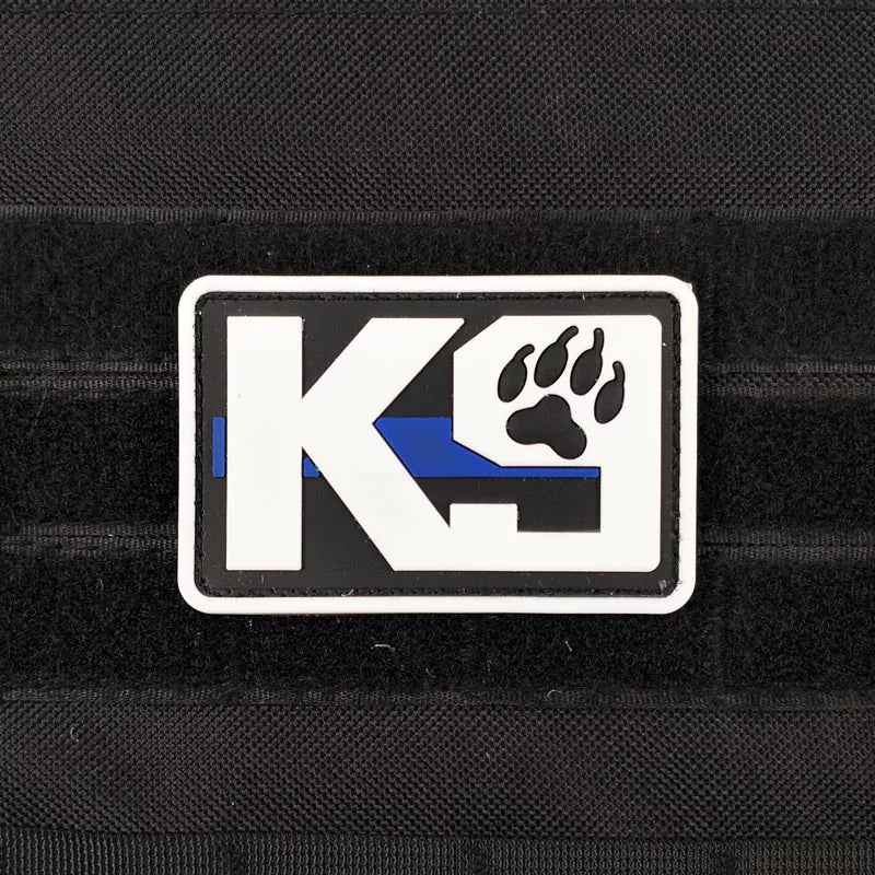 Gray K9 PVC Harness Patch | Velcro