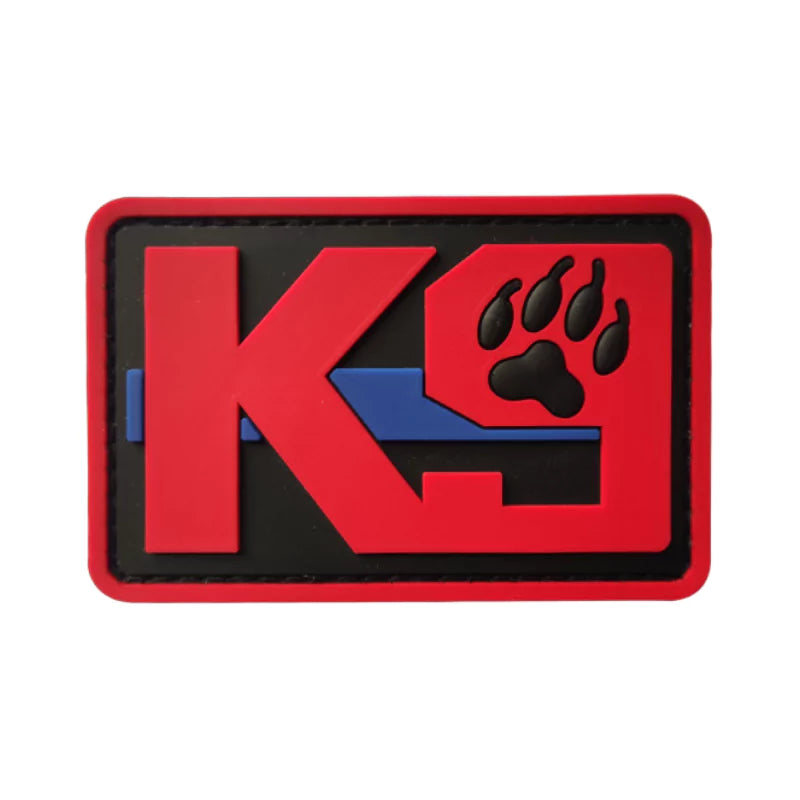 Red K9 PVC Harness Patch | Velcro