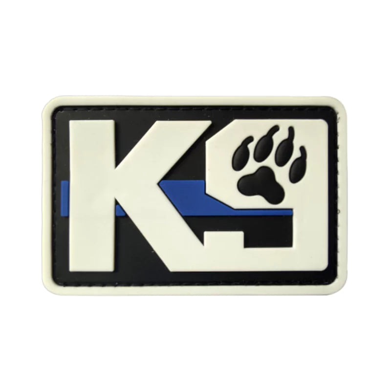 White K9 PVC Harness Patch | Velcro