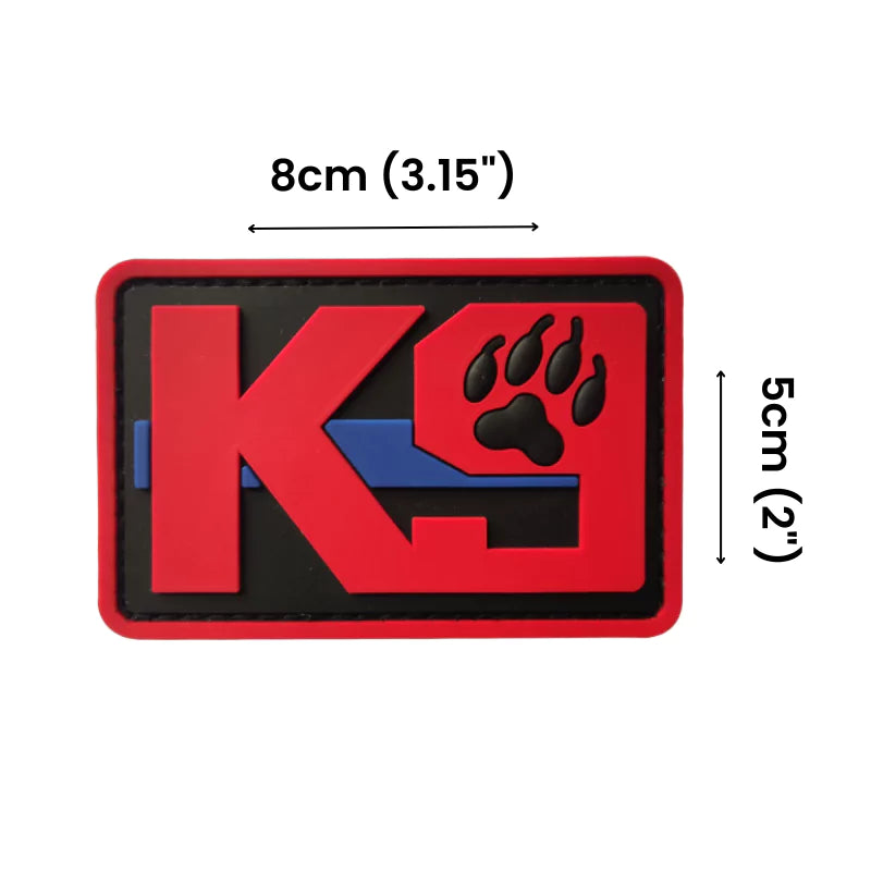 Gray K9 PVC Harness Patch | Velcro