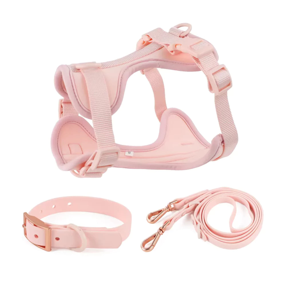 Pink dog collars and leashes best sale