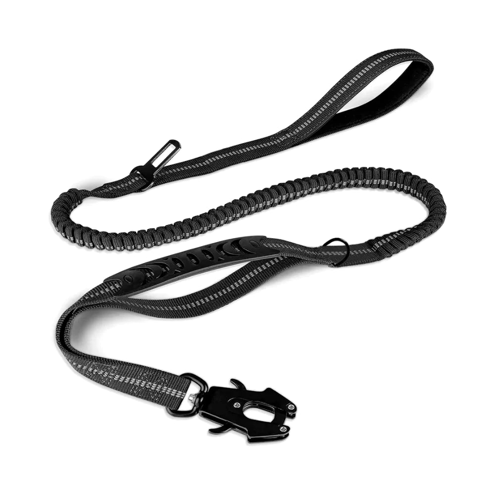 Black Heavy Duty Bungee Dog Leash CANINE CULTURE