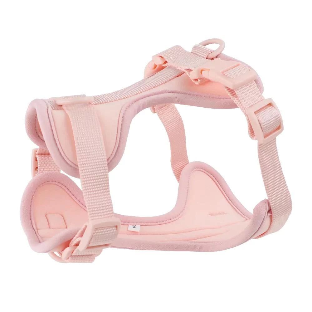 pink pvc urban dog harness Y shape front two clips canine culture