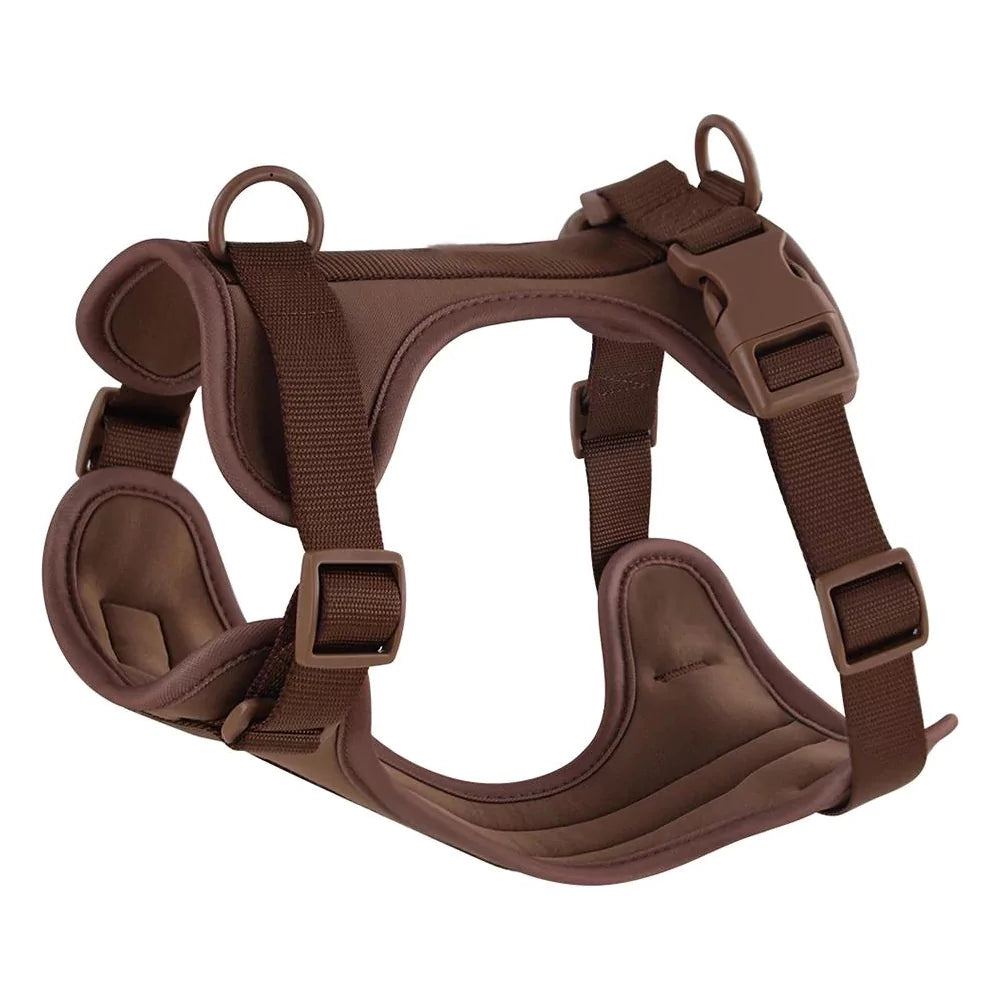 blue pvc urban dog harness Y shape front two clips canine culture