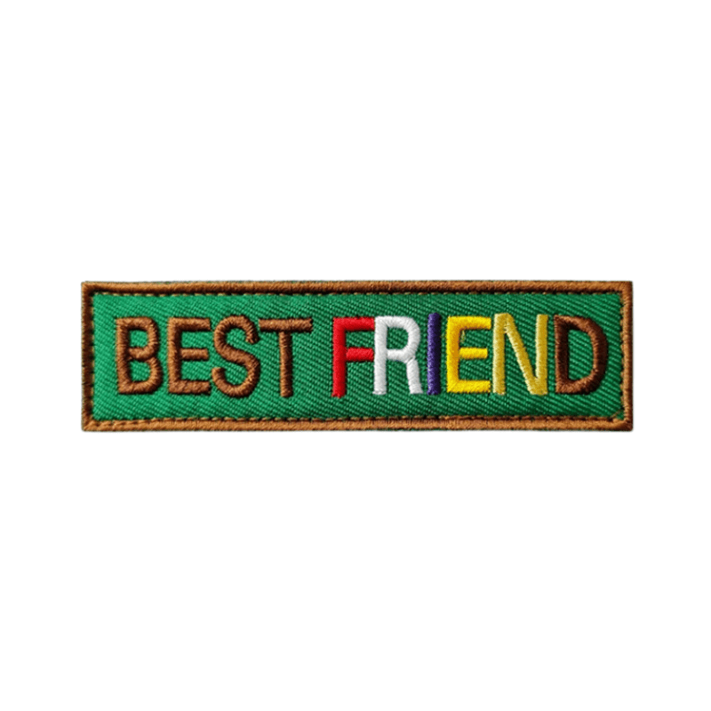 Best Friend | Green Velcro Dog Harness Patch - Canine Culture