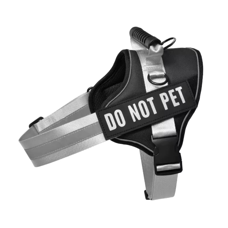Black Reflective Personalized Dog Harness - Canine Culture