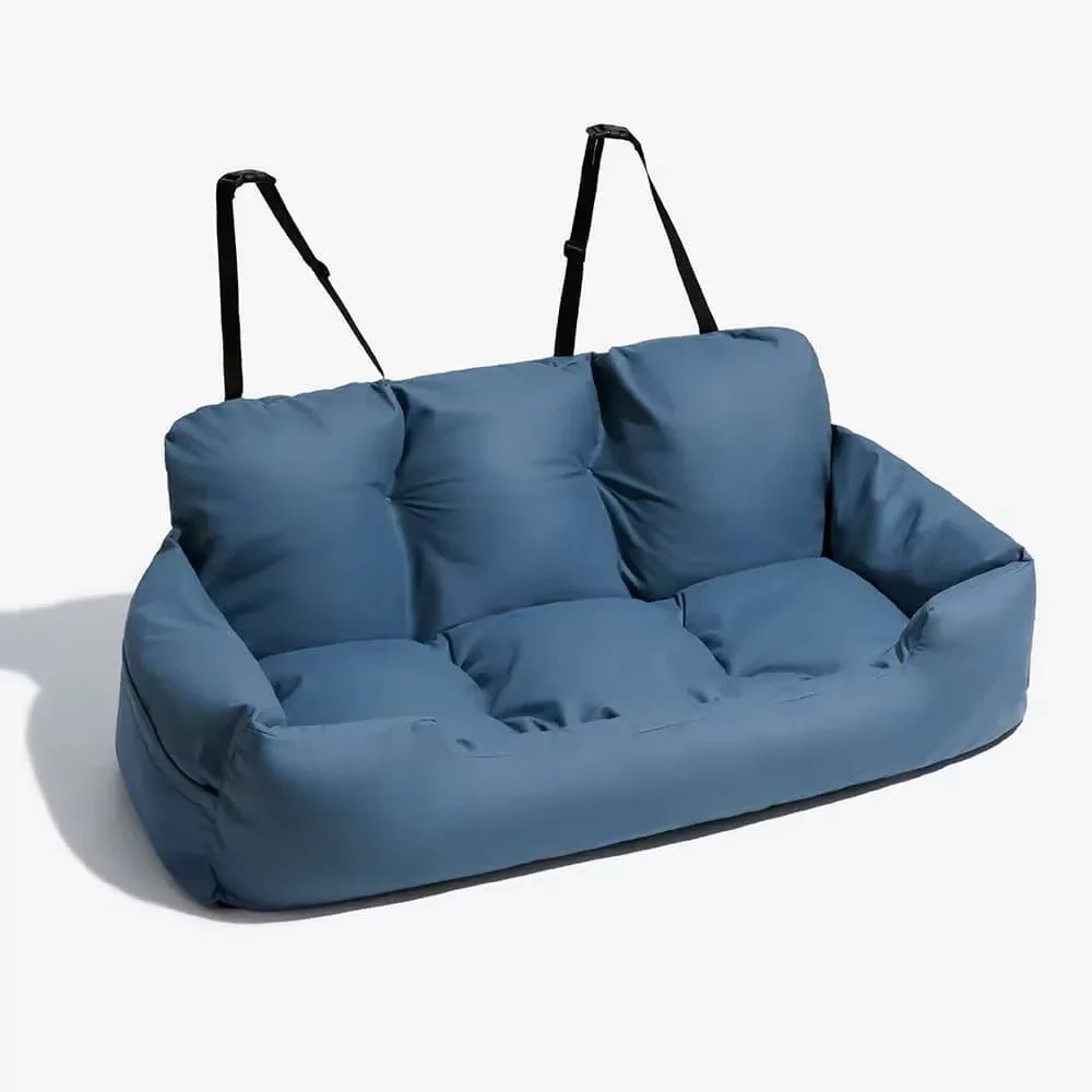 Blue Full Cushioned Car Seat Cover | Dog Carrier - Canine Culture