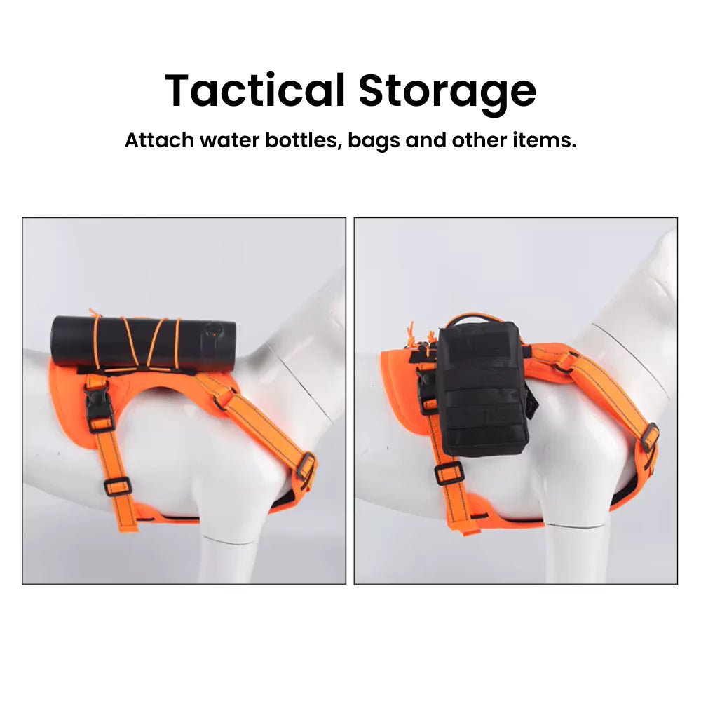 Brown Tactical Velcro Dog Harness - Canine Culture