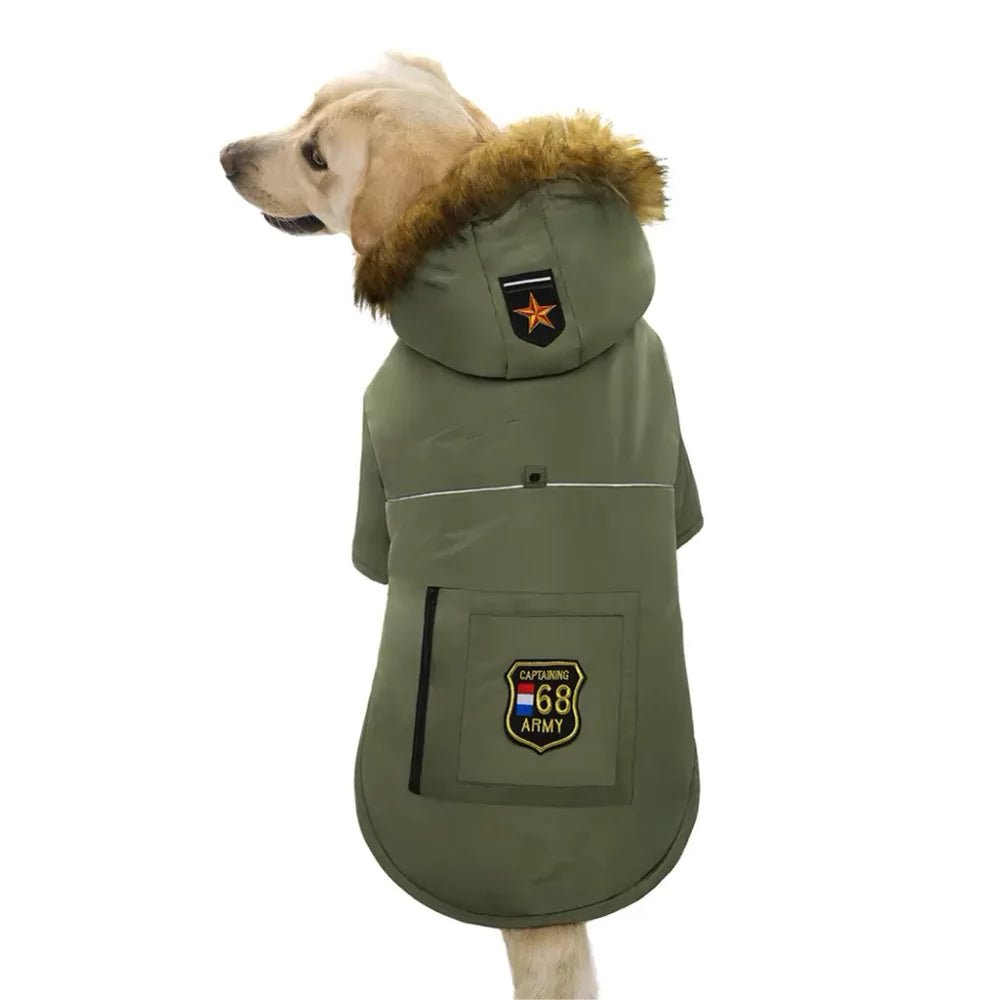 Green Military Dog Coat - Canine Culture