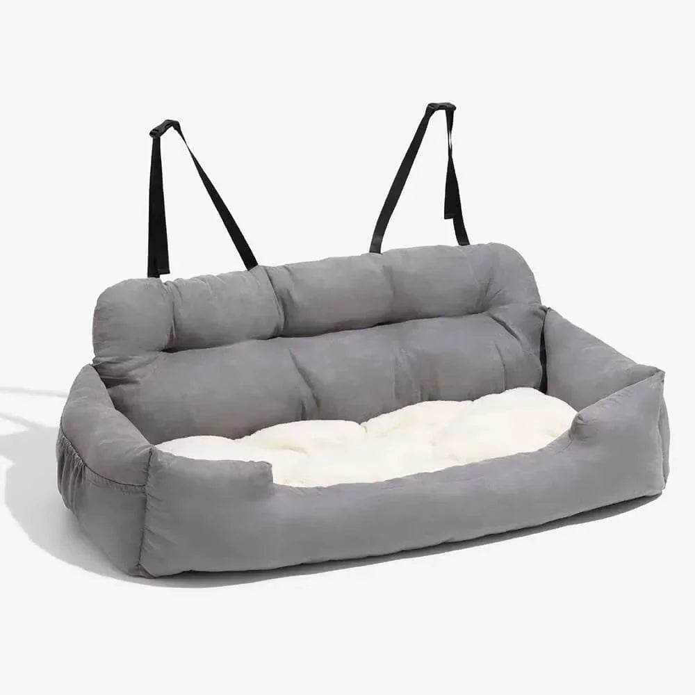 Grey Full Cushioned Car Seat Cover | Dog Carrier - Canine Culture