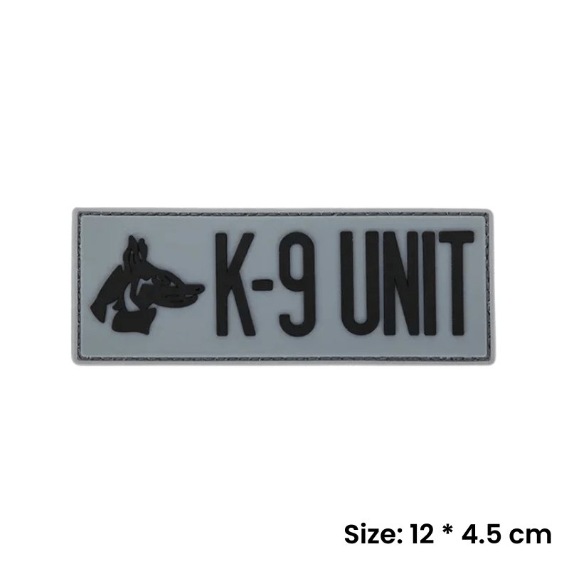 Grey K - 9 Unit | Velcro Dog Harness Patch - Canine Culture