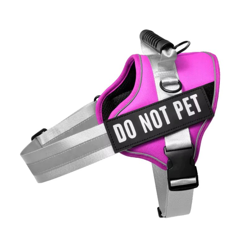 Hot Pink Reflective Personalized Dog Harness - Canine Culture