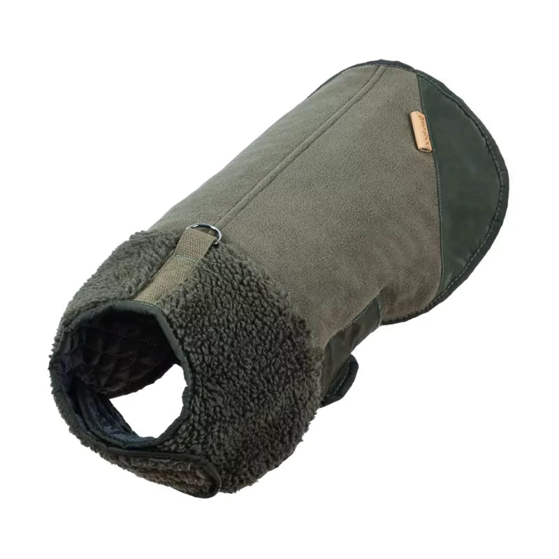 Hunter Green Sherpa Dog Fleece - Canine Culture