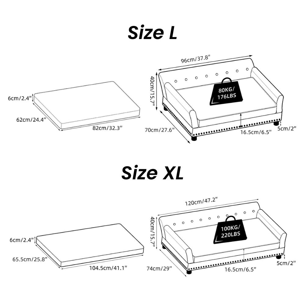 Luxury Imperial Dog Sofa Bed - Canine Culture