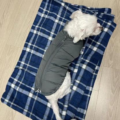 Charcoal Warm Fleeced Dog Coat | Windproof