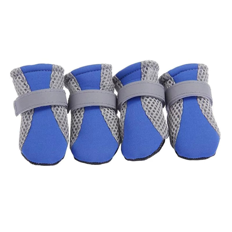 Blue Active Mesh Dog Shoes Protective Reflective Canine Culture