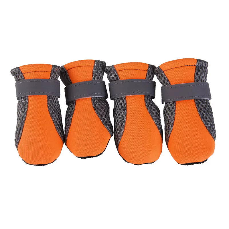 Orange Active Mesh Dog Shoes Protective Reflective Canine Culture