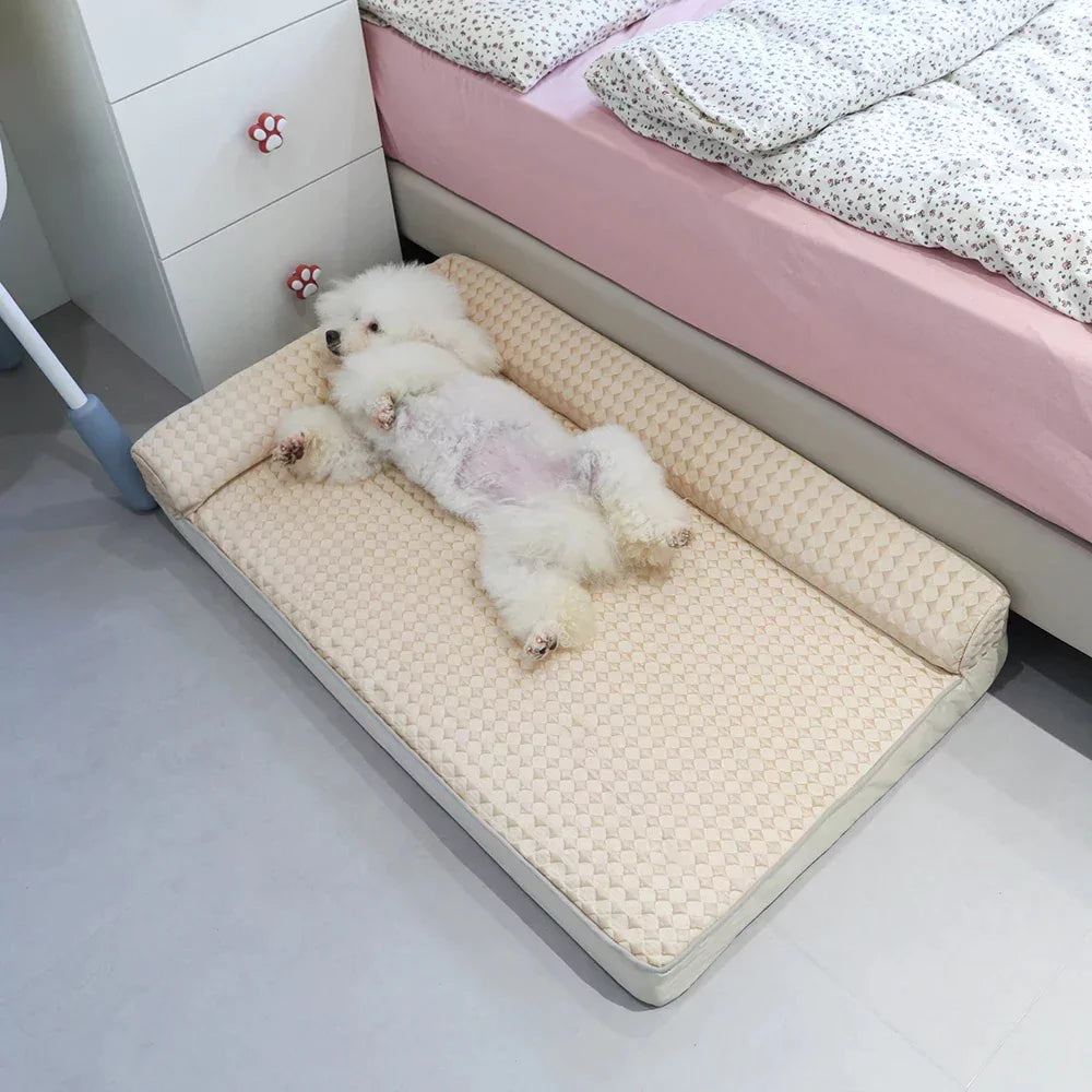 All-Season Waffle Cooling Dog Bed Canine Culture
